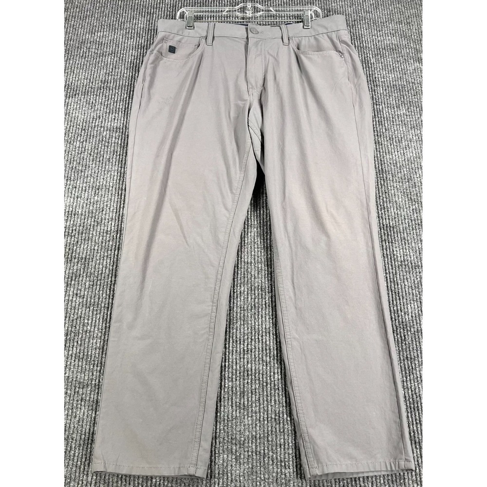 Vineyard Vines On the Go Pants Mens 35x30 Gray Chino Casual Golf Outdoor Light
